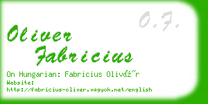 oliver fabricius business card